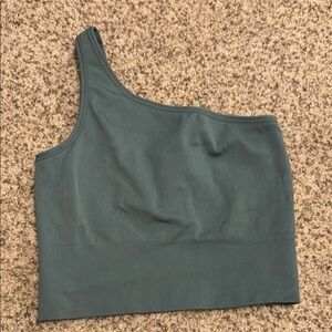 XS Teal Athleta One Shoulder Tank Top